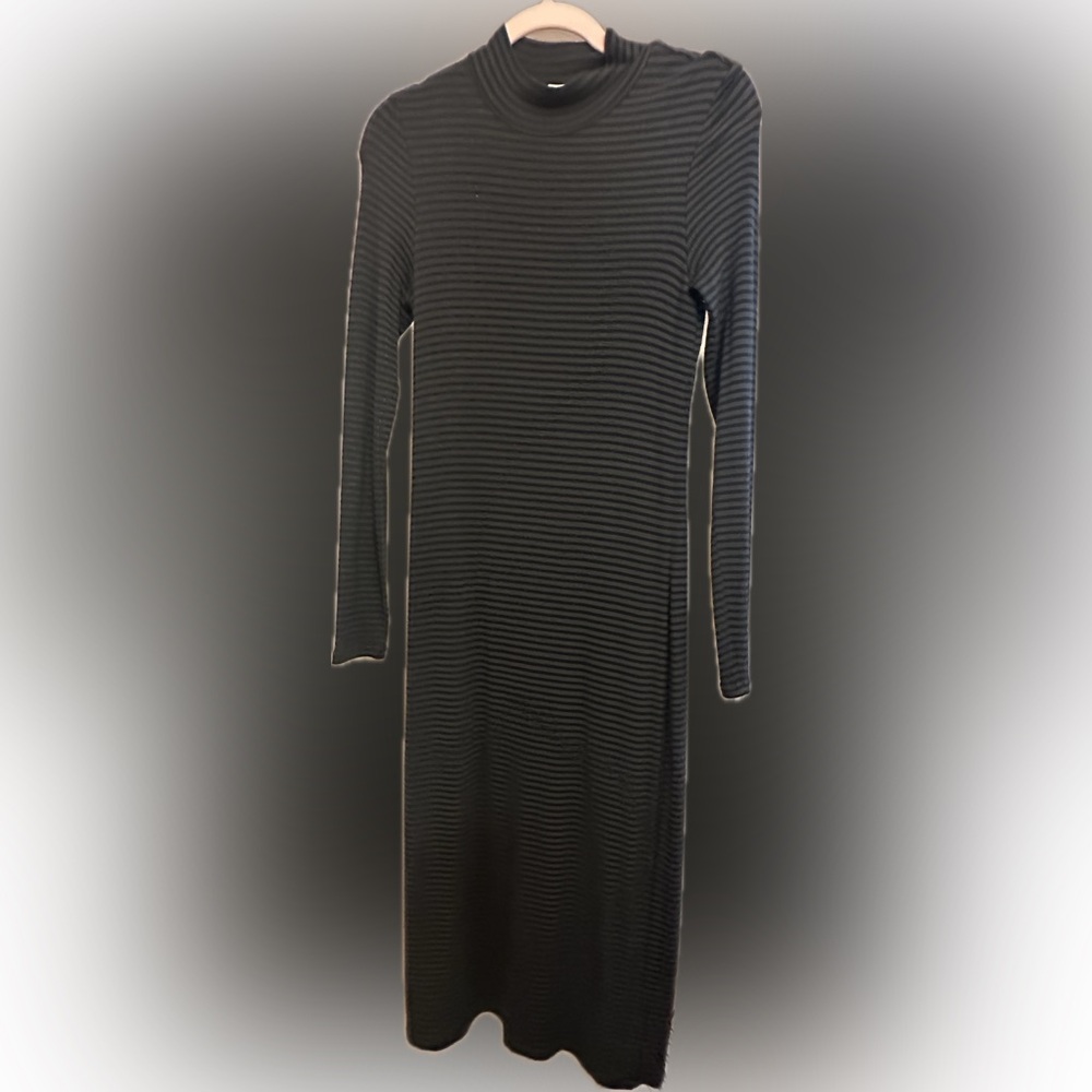 GAP - Army green and black striped sweater dress